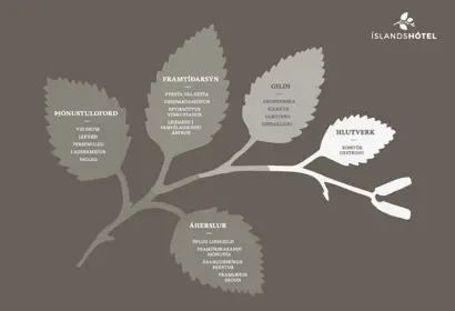 leaf diagram with values