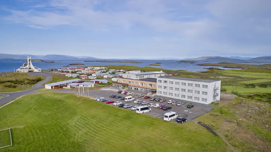  Aerial view of the Fosshotel Stykkishólmur in West Iceland