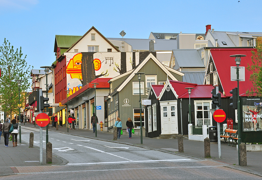 Shops in downtown Reykjavík.